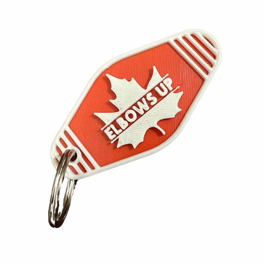 “Elbows Up/We Are Canadian” NFC keychain